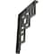 Ekena Millwork Eris Wrought Iron Bracket, (Single center brace), Antiqued Silver 1 1/2"W x 10"D x 12"H BKTM01X10X12SERASV - alternate 1